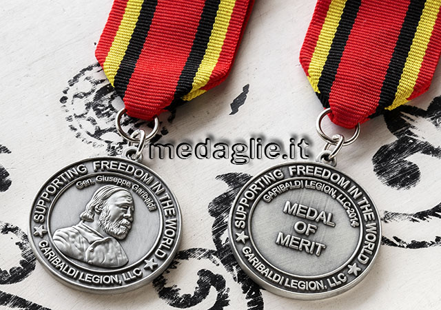 medaglie 3d Garibaldi con nastro personalizzato